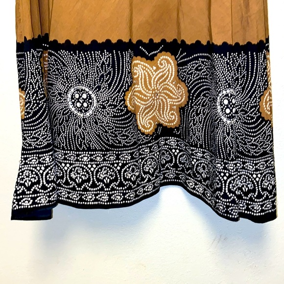 Motherhood Maternity Size Small Brown Black Patterned Bohemian Full Skirt 4997 - Picture 4 of 9